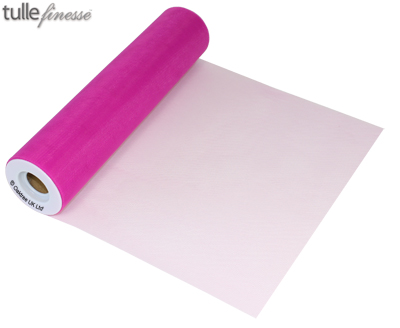 fuchsia tulle finesse 12" x 25 yards