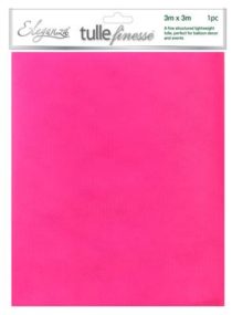 hot pink eleganza tulle finesse 3m x 3m