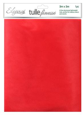 Copyright: Oaktree UK LTD 2018 red eleganza tulle finesse 3m x 3m