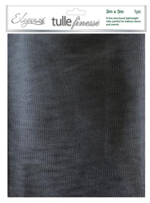 Copyright: Oaktree UK LTD 2018 black eleganza tulle finesse 3m x 3m