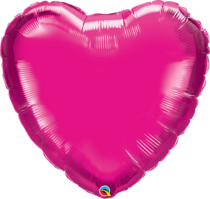 qualatex magenta 36 inch heart