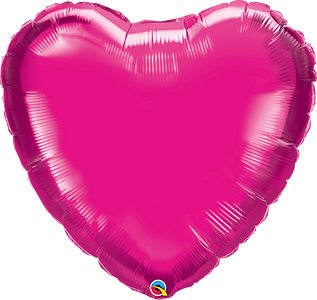 qualatex magenta 36 inch heart