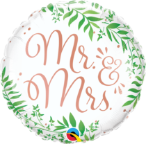 mr & mrs elegant greenery