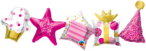 41 inch birthday garland pink air fill banner qualatex foil balloon
