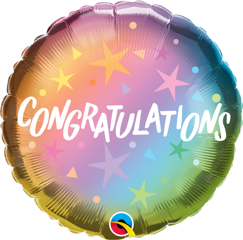 18881_18883B Congratulations ombre stars 18 inch