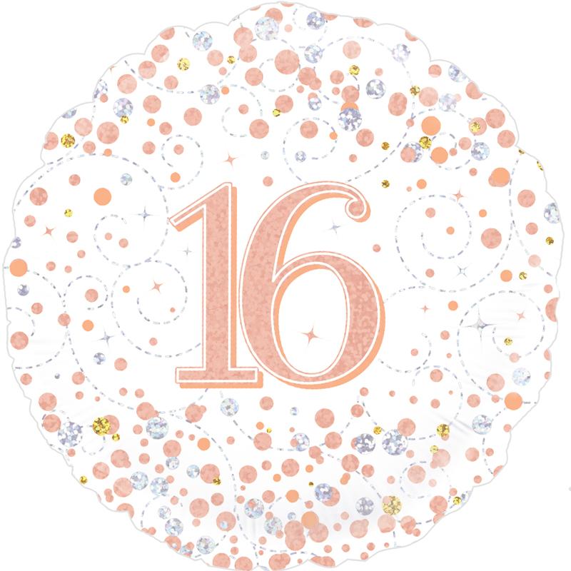Copyright: Oaktree UK LTD 2018 16th birthday sparkling fizz 18" foil balloon