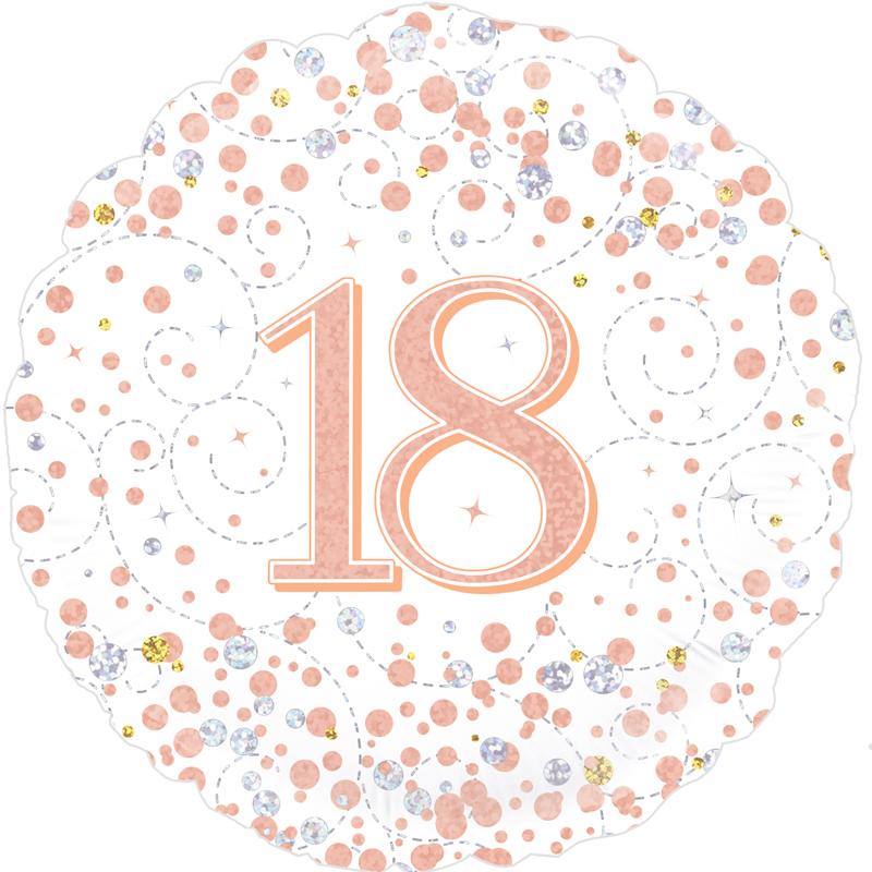 18th birthday sparkling fizz 18" foil balloon
