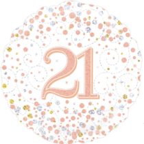 21st birthday sparkling fizz 18" foil balloon