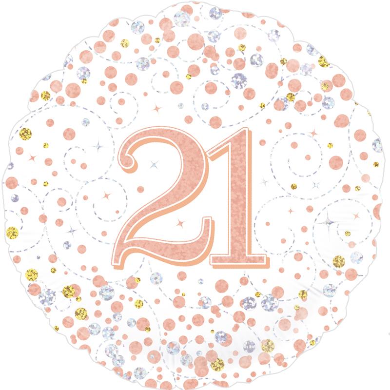 21st birthday sparkling fizz 18" foil balloon