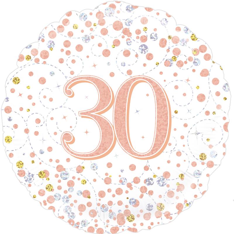 Copyright: Oaktree UK LTD 2018 30th birthday sparkling fizz 18" foil balloon