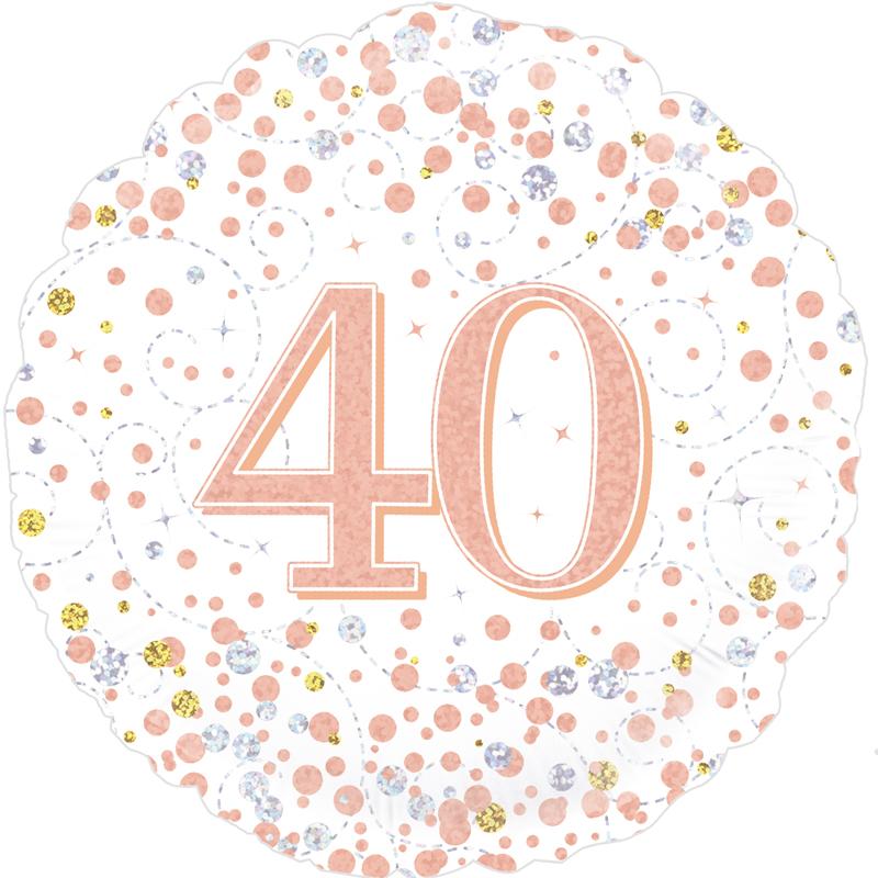 Copyright: Oaktree UK LTD 2018 40th birthday sparkling fizz 18" foil balloon