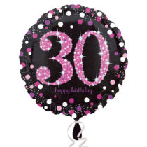 30th birthday pink sparkling foil balloon