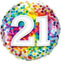 21 rainbow confetti