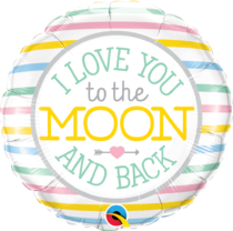 I love you to the moon qualatex 18''