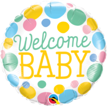 welcome baby dots 18 inch