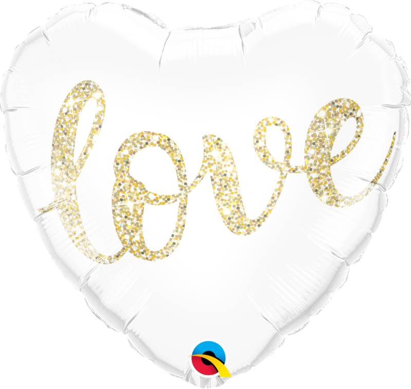 love glitter gold