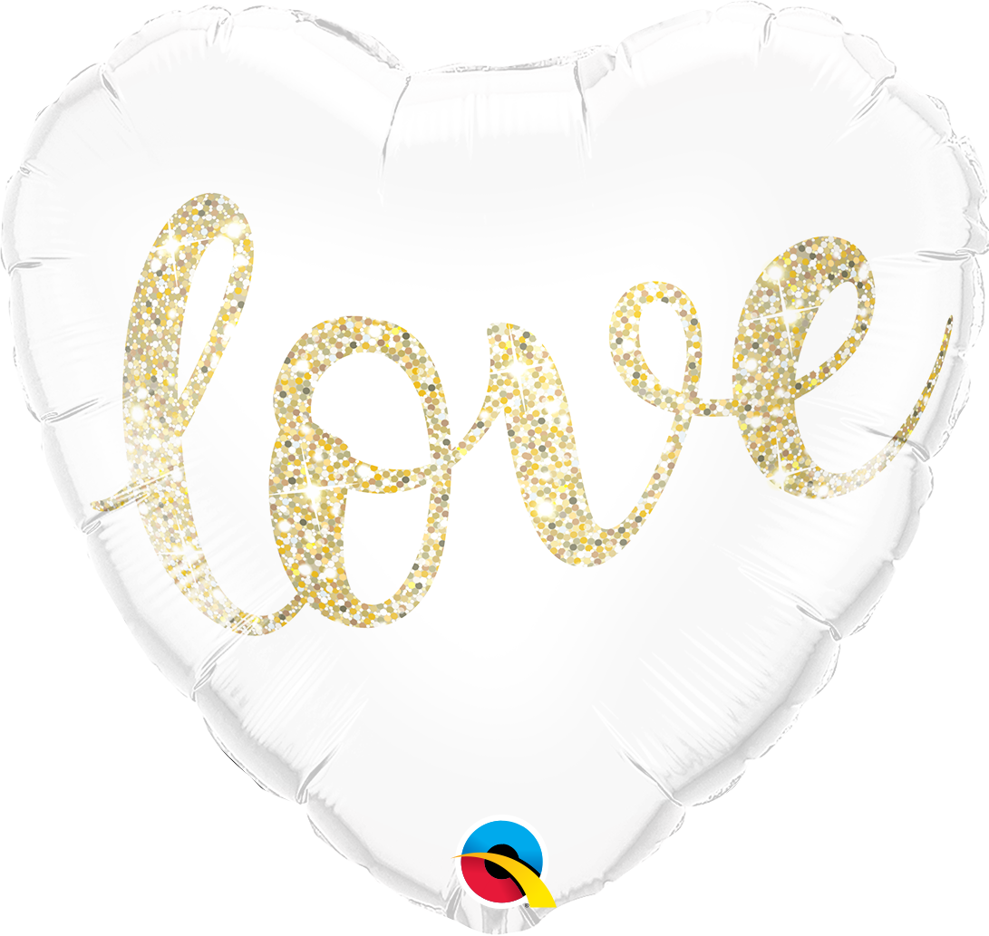 love glitter gold