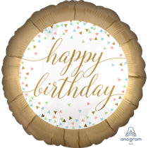 confetti fun happy birthday 18" foil balloon