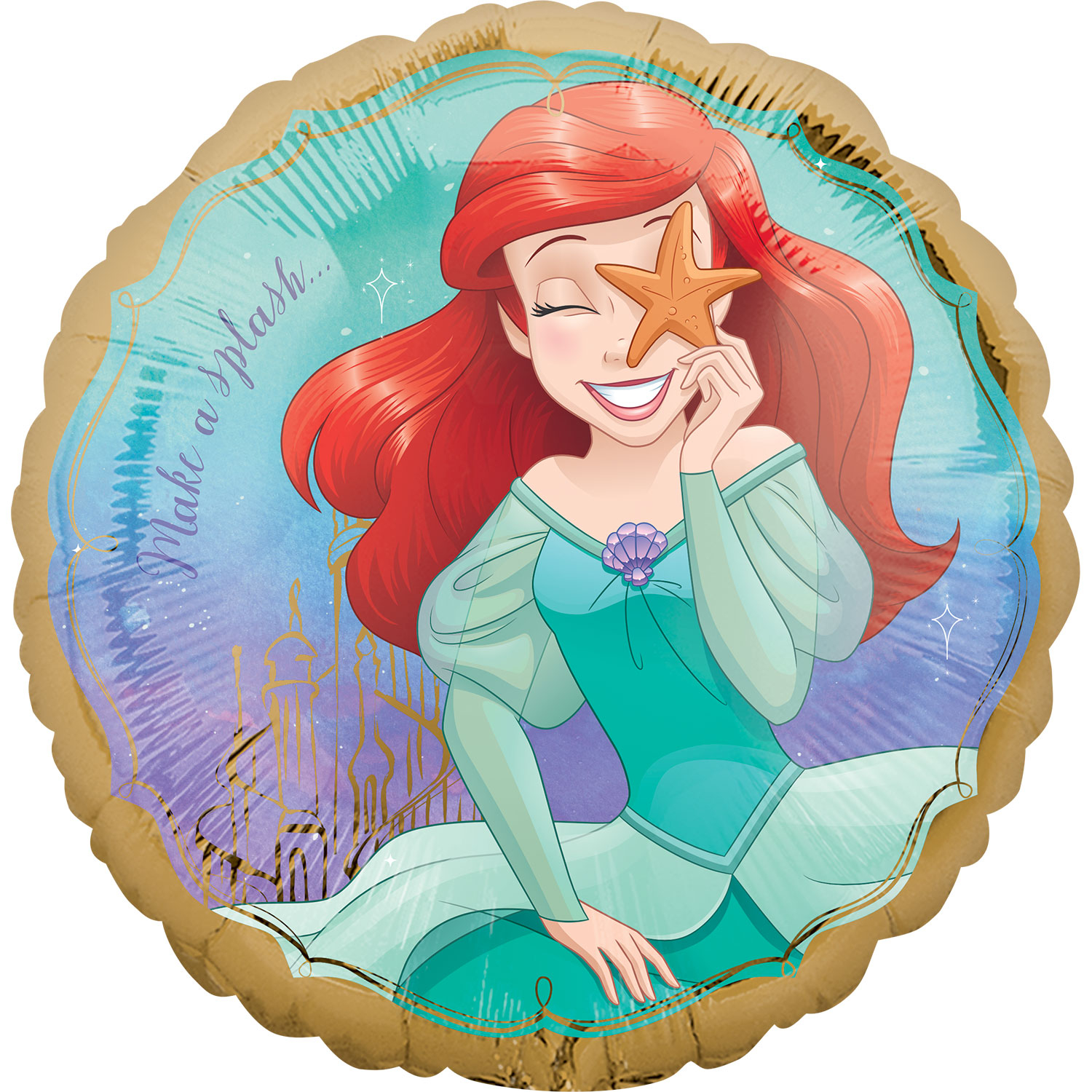 ariel once upon a time 18" foil balloon