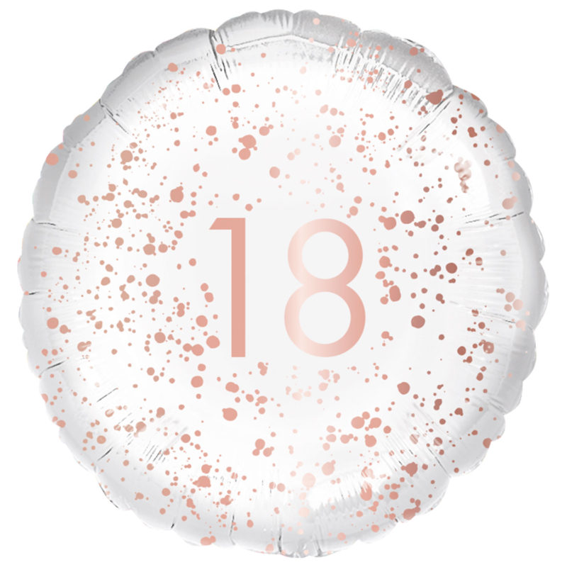 18th birthday rose gold 18" foil balloon