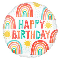 RETRO RAINBOW BIRTHDAY 18"
