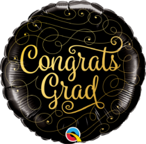 congrats grad gold doodles 18 inch
