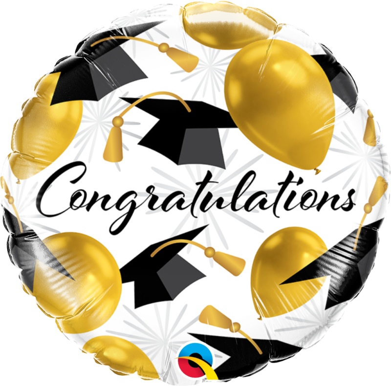 82279_82283B Congratulations gold balloons 18 inch