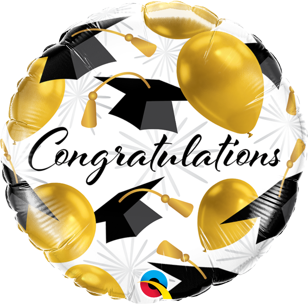 82279_82283B Congratulations gold balloons 18 inch