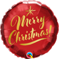 christmas gold script red 18 inch