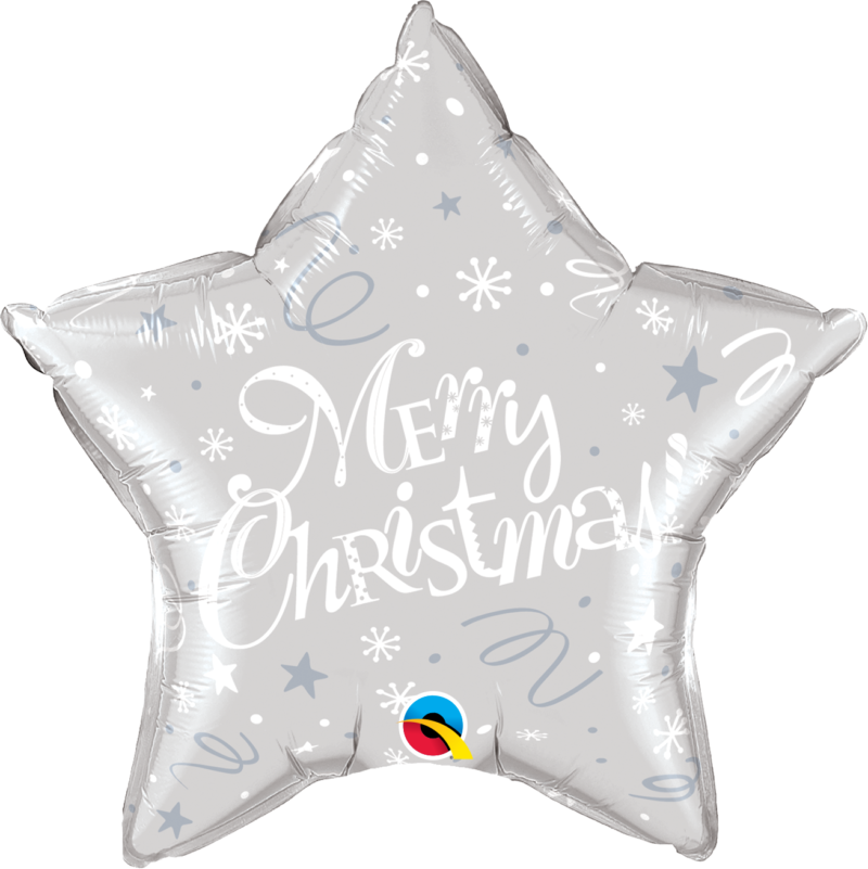 merry christmas festive silver 18 inch