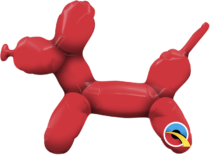 balloon dog red mini qualatex foil shape