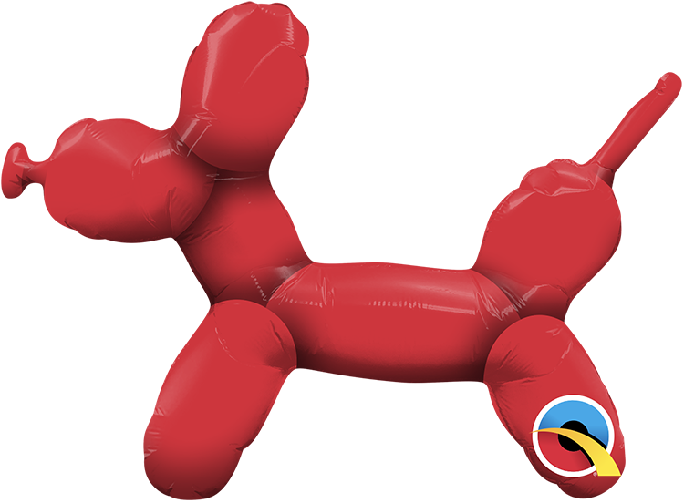 13236B balloon dog red mini qualatex foil shape