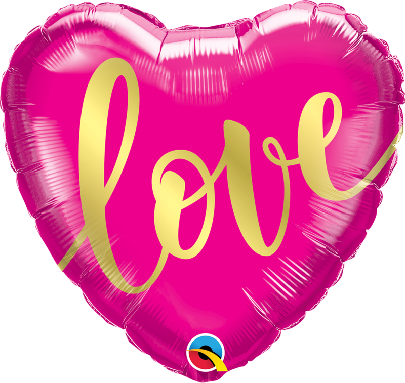 love gold heart 18 inch