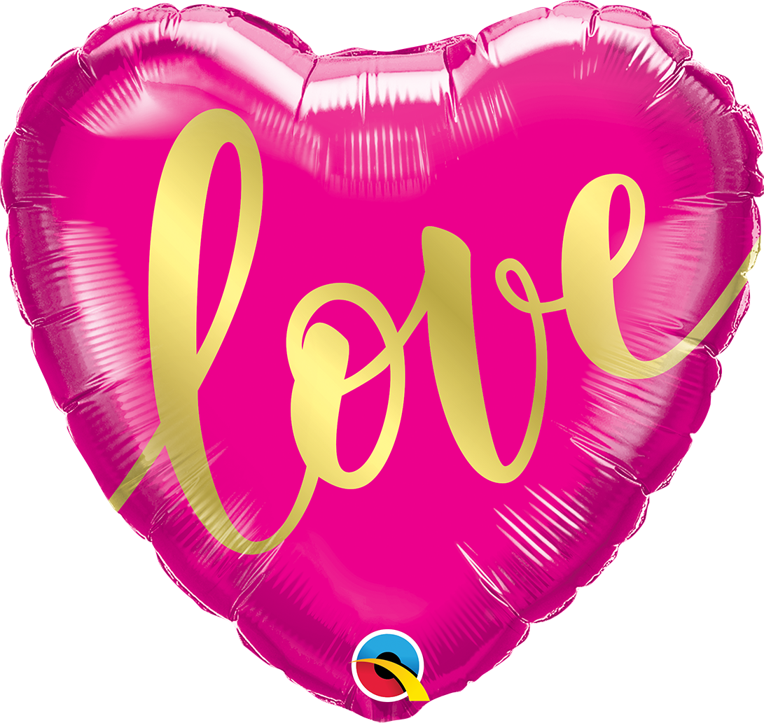 love gold heart 18 inch