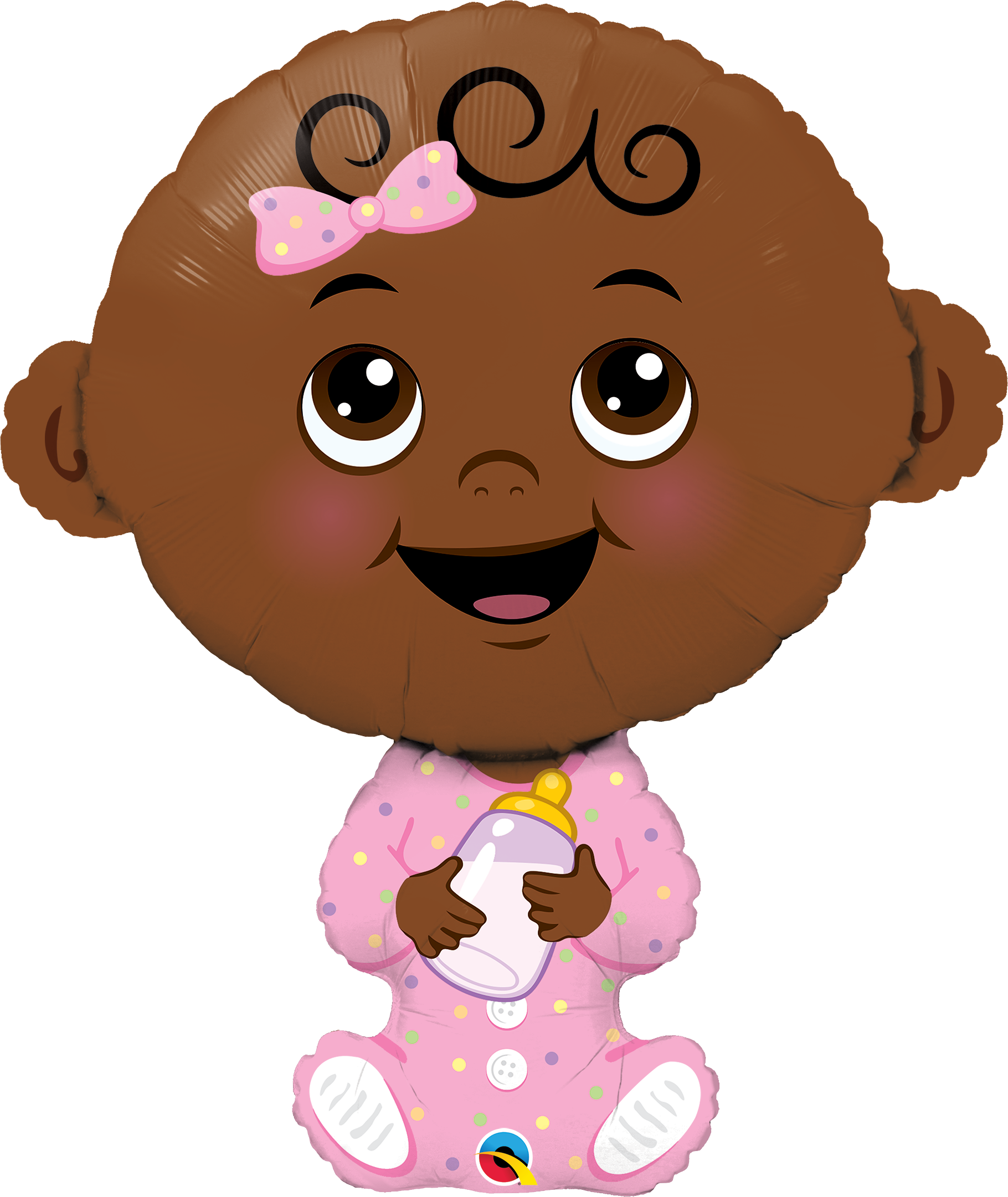 18940_18943B baby girl dark skin tone qualatex foil shape