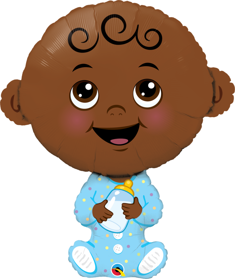 baby boy skin tone foil shape qualatex