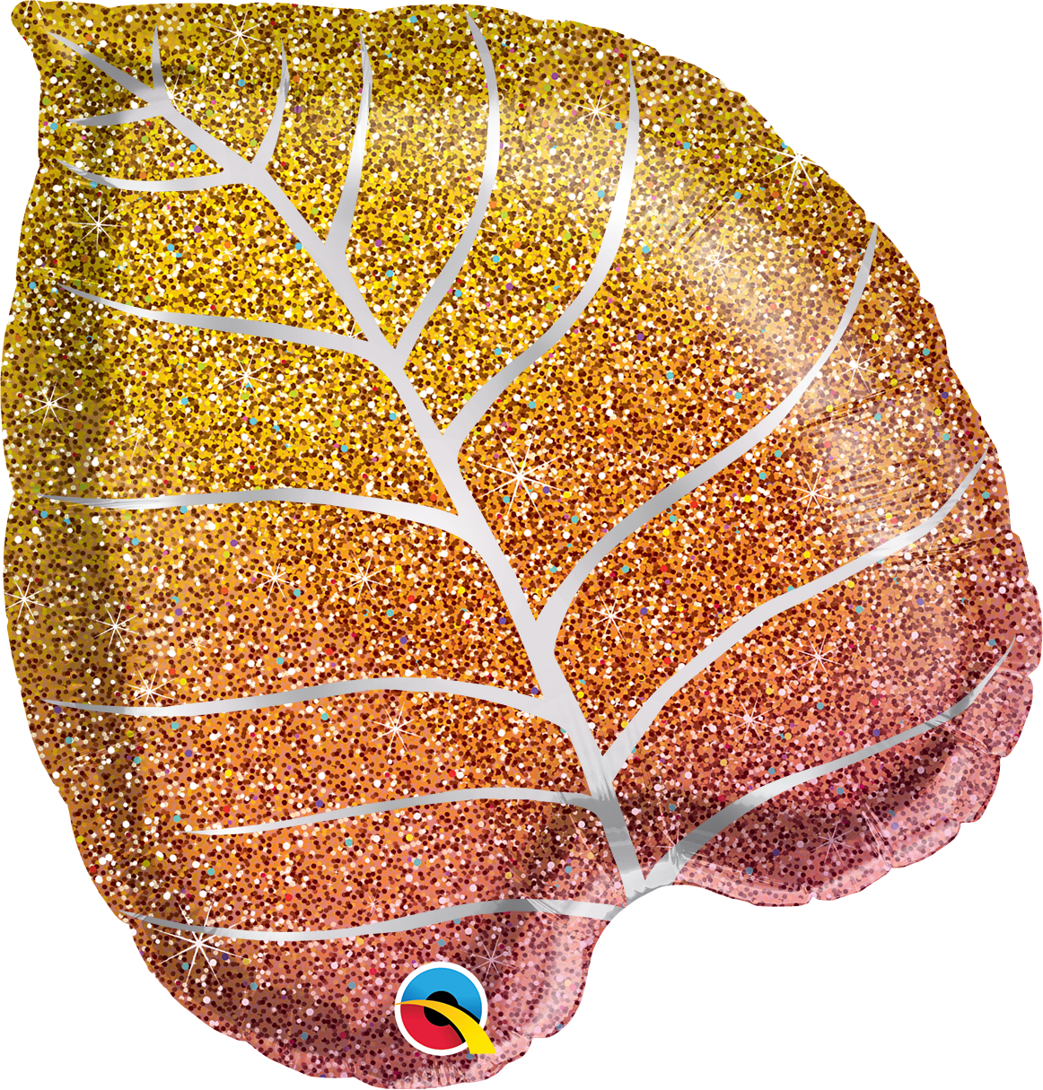 19879_19957B fall glittergraphic ombre leaf foil qualatex shape