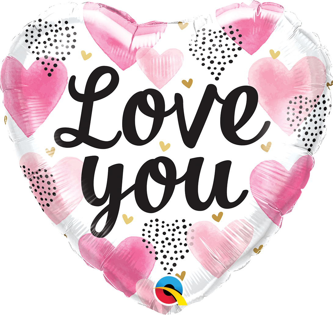 20986_20988B Love you pink watercolour 18''