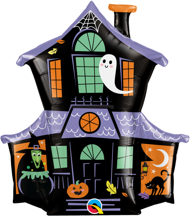 23296_23297B haunted house foil shape qualatex