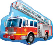 red fire truck qualatex shape foil 36''