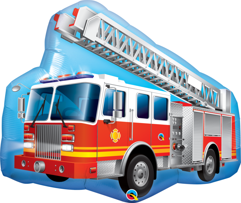 41637_16466B_F&B red fire truck qualatex shape foil 36''