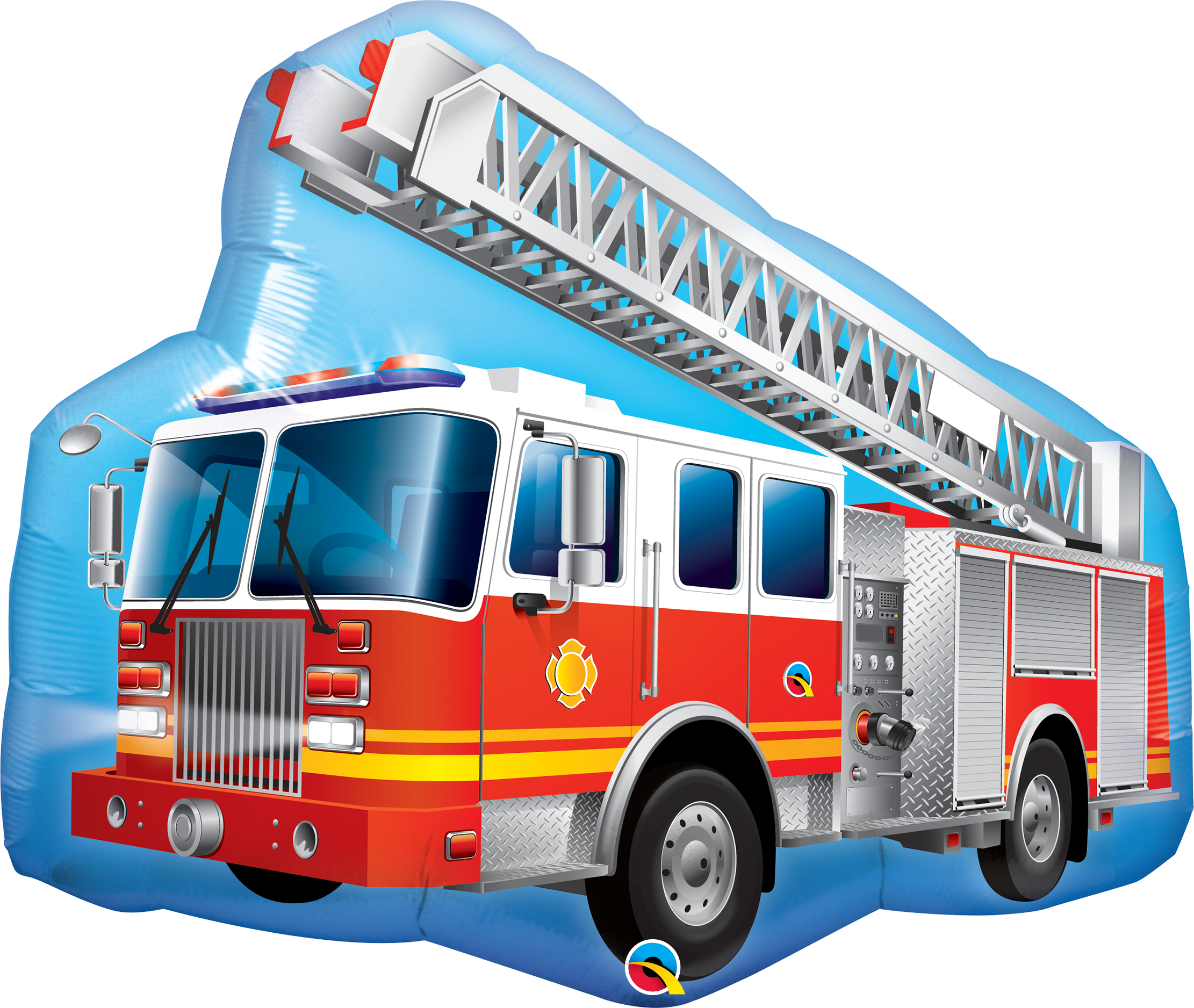 41637_16466B_F&B red fire truck qualatex shape foil 36''