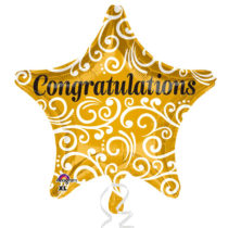 congratulations sophisticated star 18" foil balloon