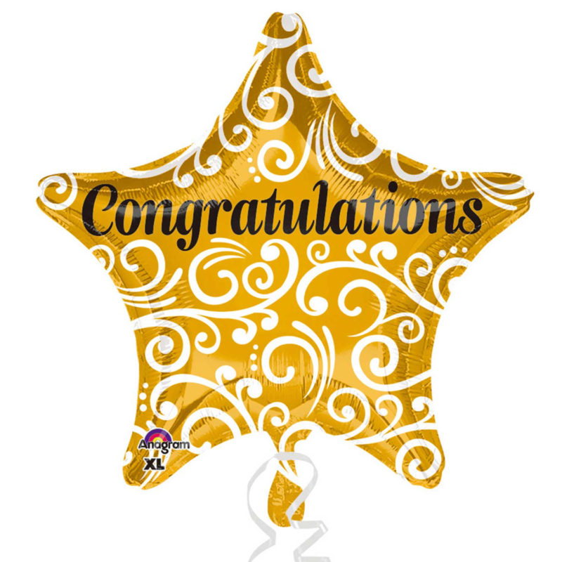 48622-3263501-1-3-1500+ congratulations sophisticated star 18" foil balloon