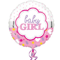 baby girl scallop 18" foil balloon