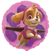 paw patrol pink skye & everest 18" foil balloon