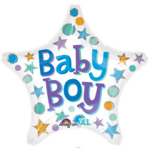 baby boy star standard foil balloon