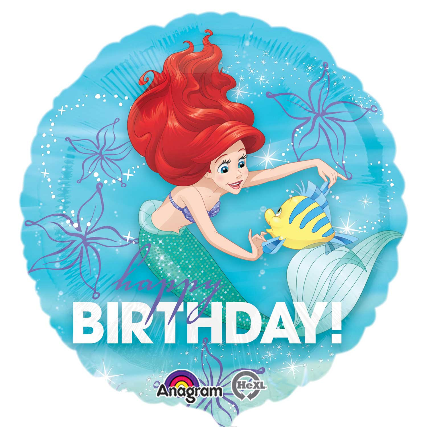 51036-3393501-1-3-1500+ ariel birthday dream big 18" foil balloon