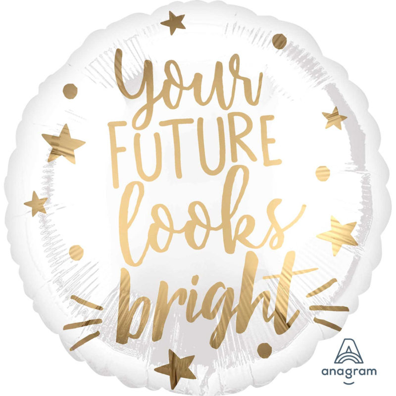 the future looks bright 18" foil balloon