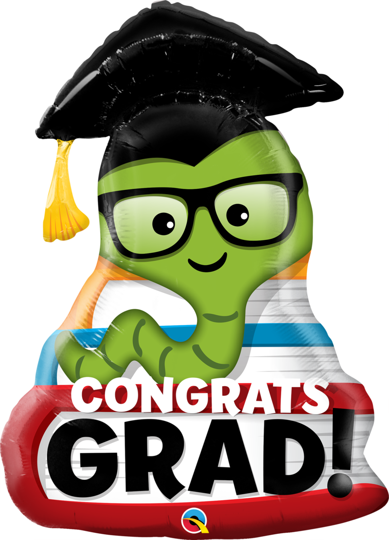 55865B_55873_F congrats grad bookworm foil shape